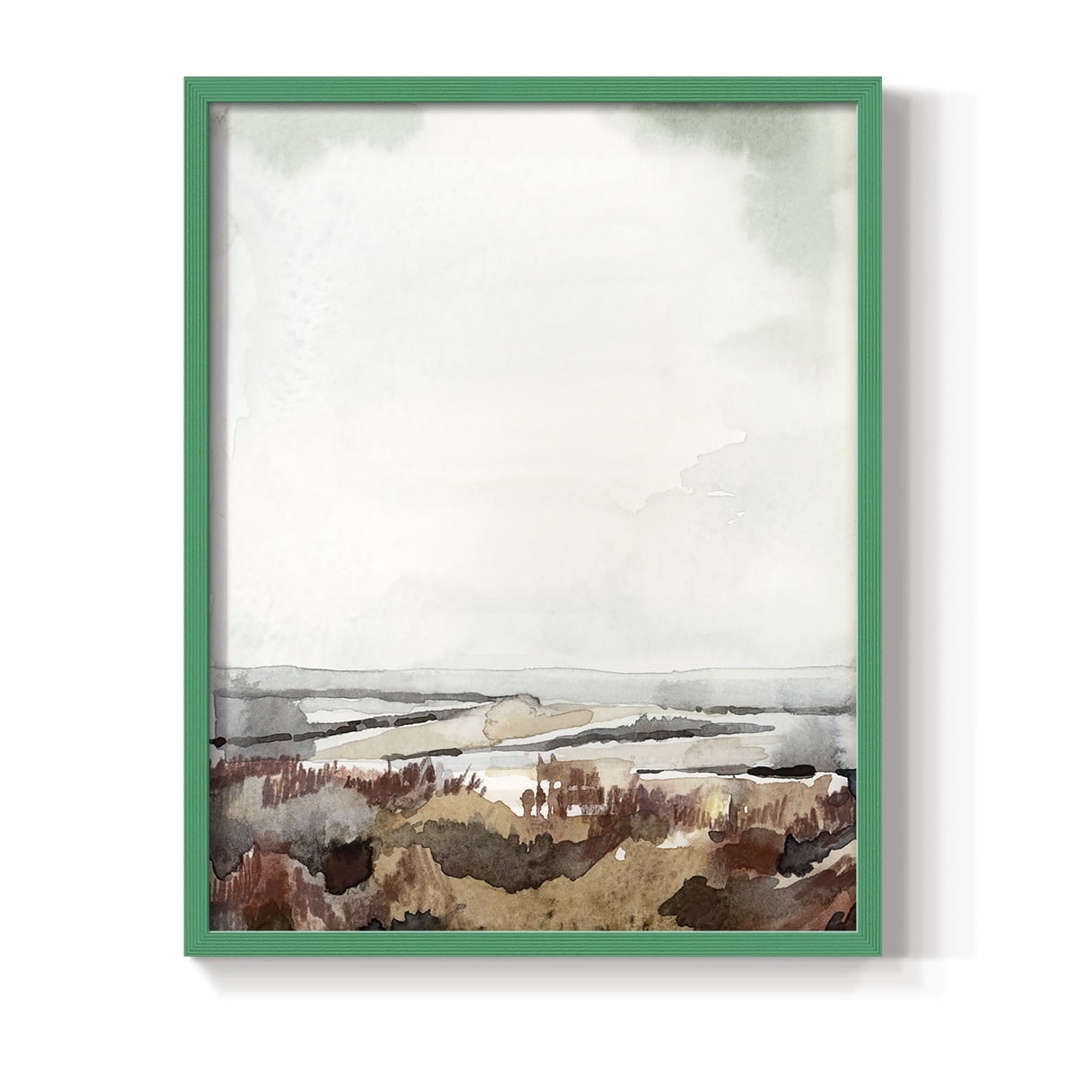 Coastal Inlet Study I Framed Print in Green Solid Wood Framed Print No Nail Hanging
