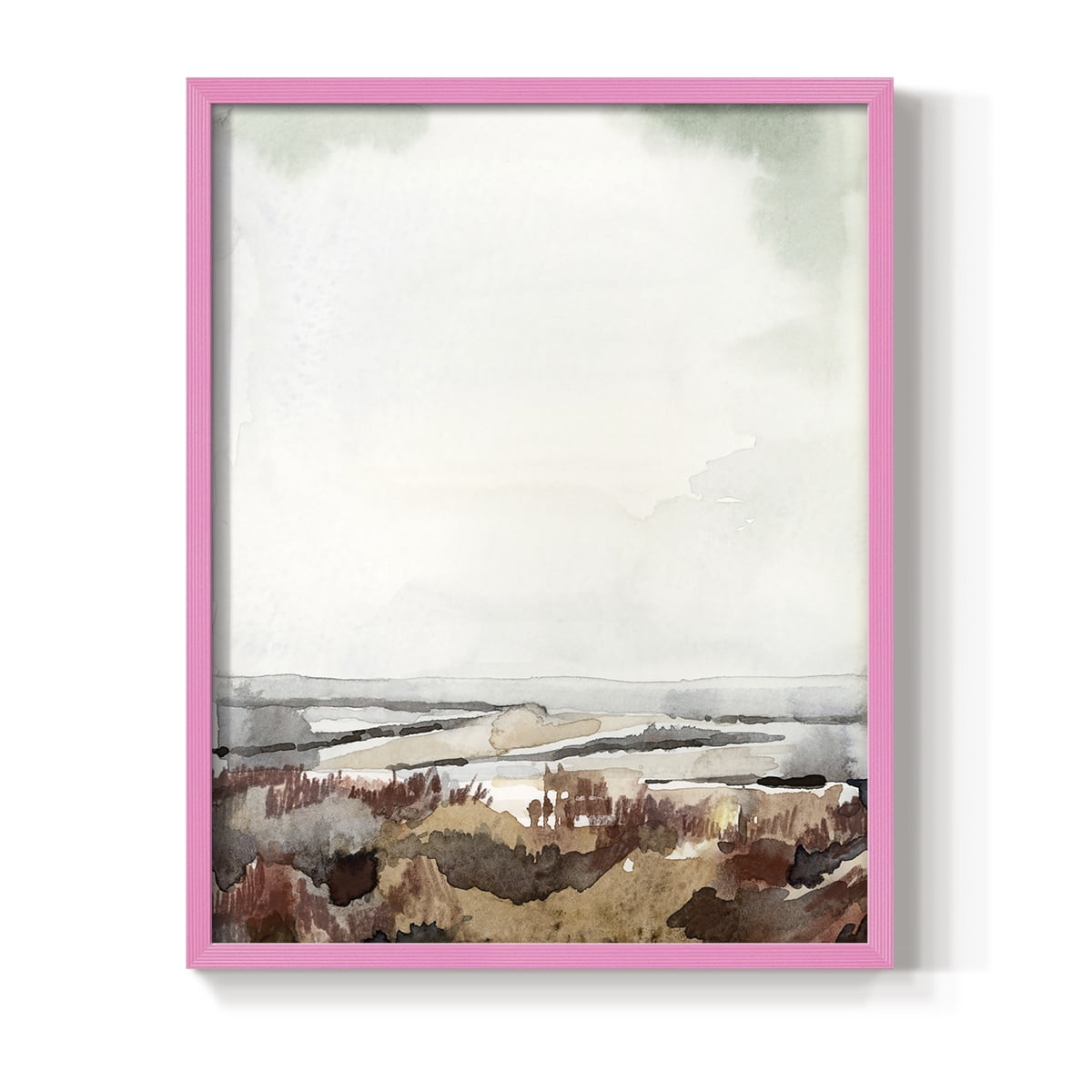 Coastal Inlet Study I Framed Print in Pink Solid Wood Framed Print No Nail Hanging