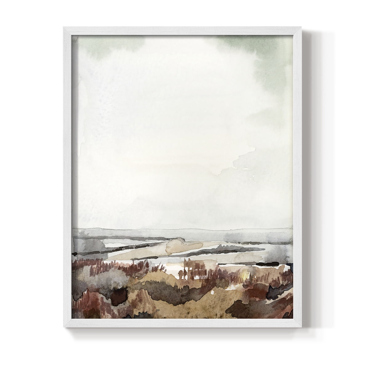 Coastal Inlet Study I Framed Print in White Solid Wood Framed Print No Nail Hanging