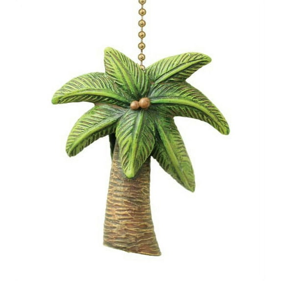 Coastal Island Palm Tree Ceiling Fan Pull Decorative Light Chain