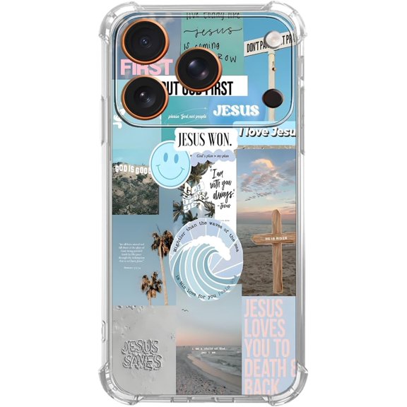 Coastal Jesus Wave God First Soft TPU Case for iPhone 17 Pro Max