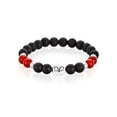 thumbnail image 1 of West Coast Jewelry Men's Aries Sign Agate and Lava Stone Bead Stretch Bracelet, 1 of 5