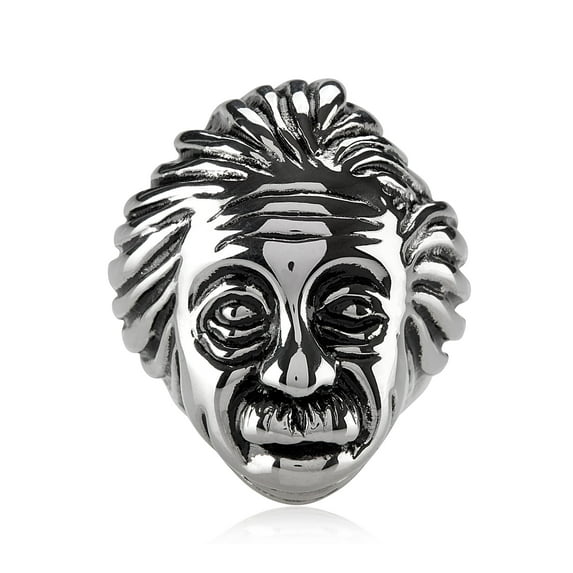 West Coast Jewelry Men's Polished Albert Einstein Ring