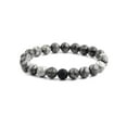 thumbnail image 1 of Crucible Jewelry Men's Jasper and Onyx Stone Bead Stretch Bracelet (10mm), 1 of 3