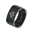 thumbnail image 1 of West Coast Jewelry Men's Masonic Center Round Square Band Ring (8mm), 1 of 4
