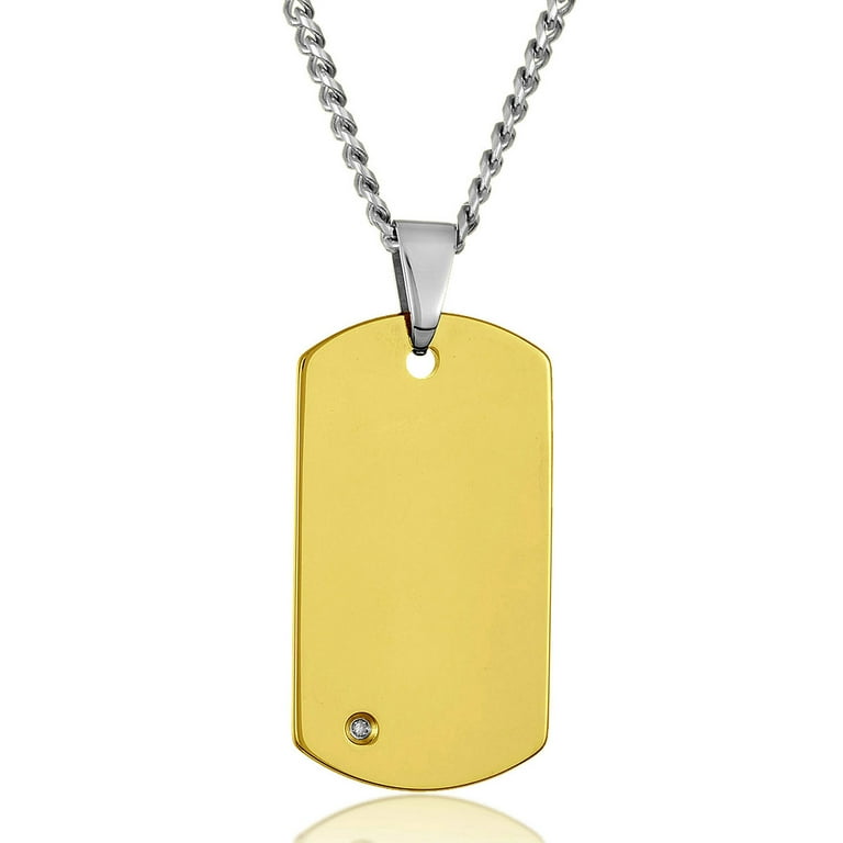 Men's jewelry store dog tag necklace