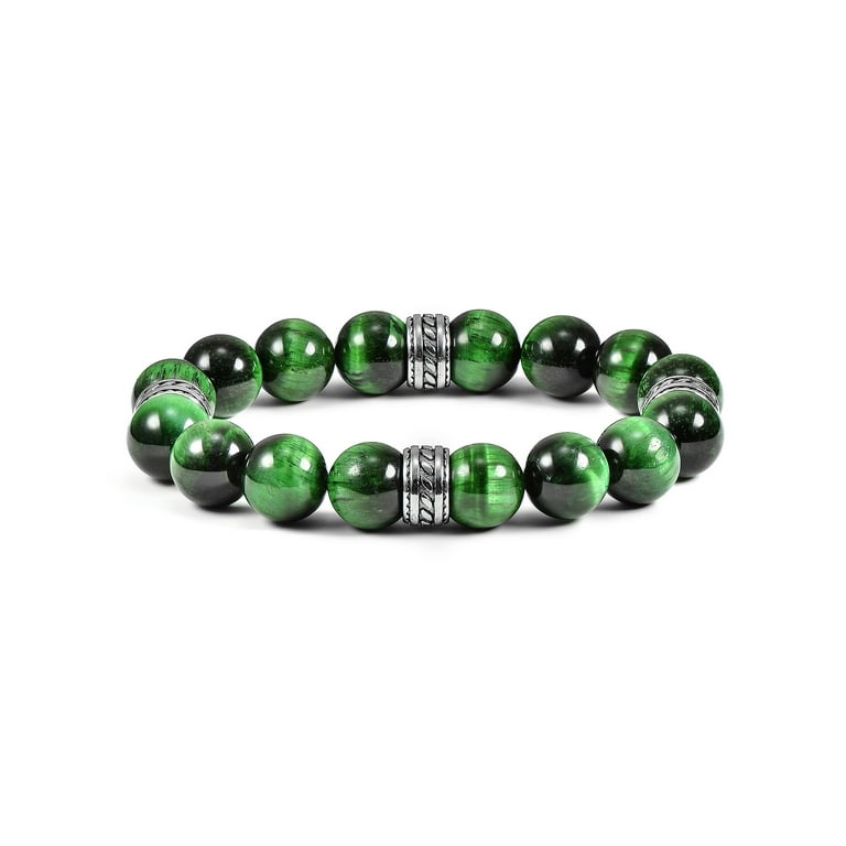 Green Stone Stainless Steel Bracelet