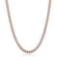 thumbnail image 1 of Crucible Jewelry Men's Rose Gold Plated Stainless Steel Rounded Curb Chain Necklace (7mm) - 26", 1 of 5