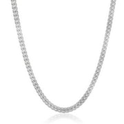 Coastal Jewelry Men's Rounded Franco Chain Stainless Steel Necklace (5mm) - 24"