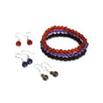 thumbnail image 1 of West Coast Jewelry Women's Mixed Stone Bead Bracelet and Earring Set, 1 of 4