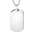 Coastal Jewelry Polished Stainless Steel Engravable Dog Tag Pendant