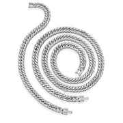 Coastal Jewelry Stainless Steel 8mm Curb Chain Necklace and Bracelet Set