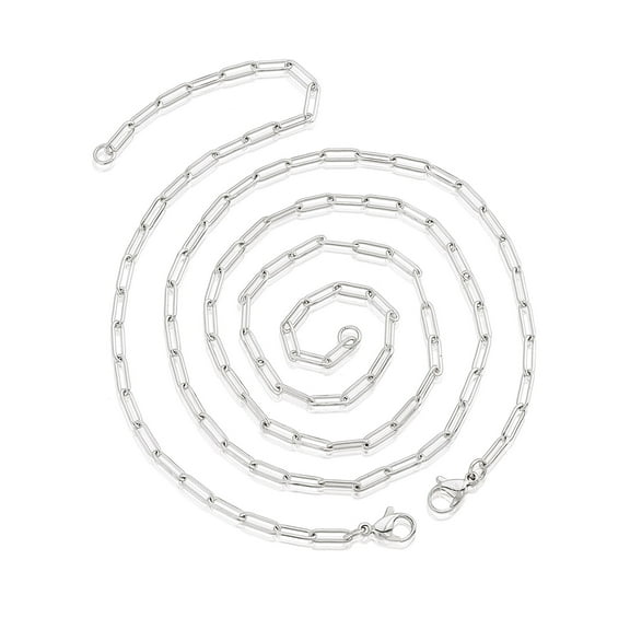 ELYA Jewelry Women's Adjustable Paperclip Necklace and Bracelet Set - Mini