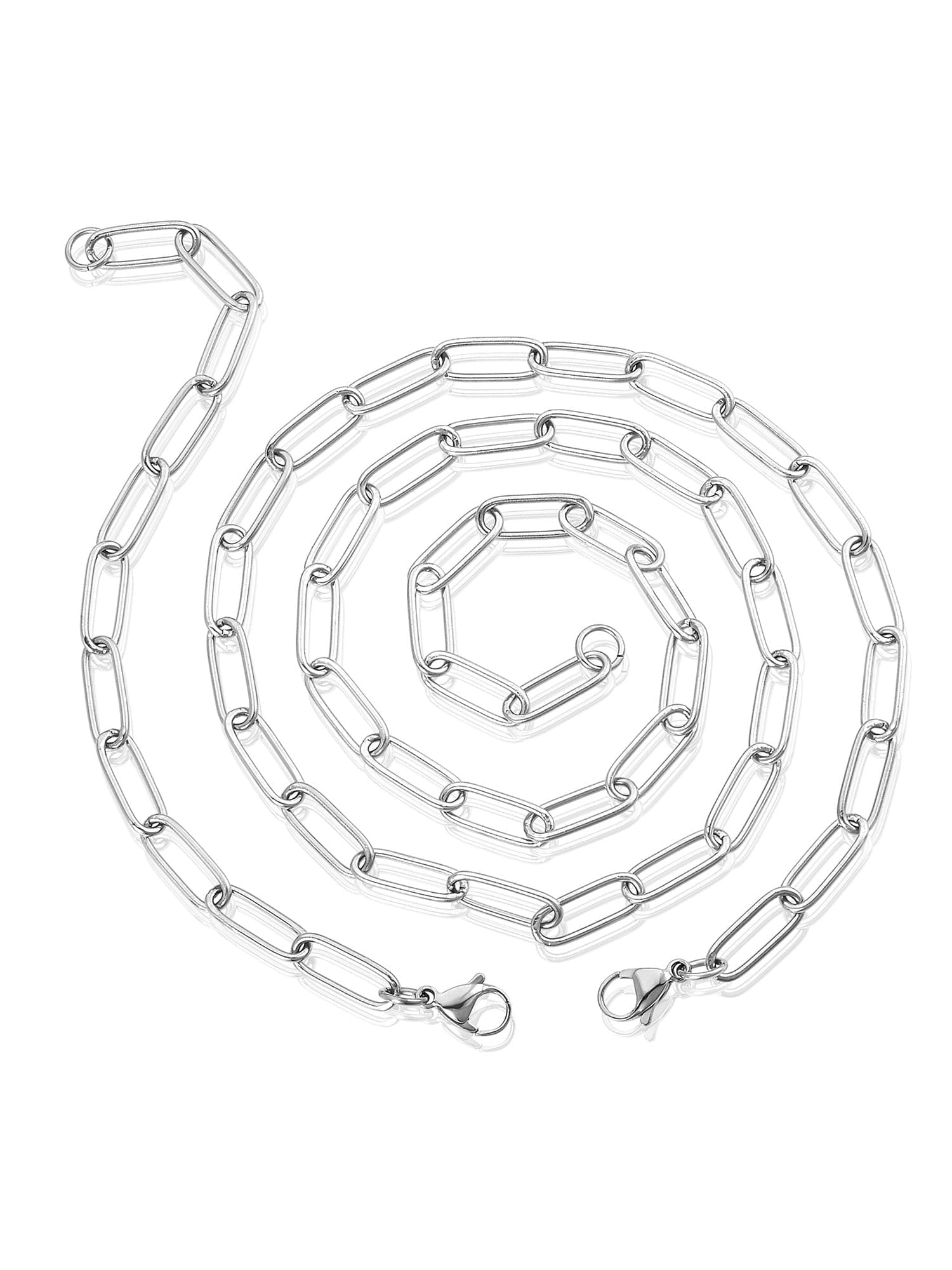 ELYA Jewelry Women's Adjustable Paperclip Necklace and Bracelet Set ...