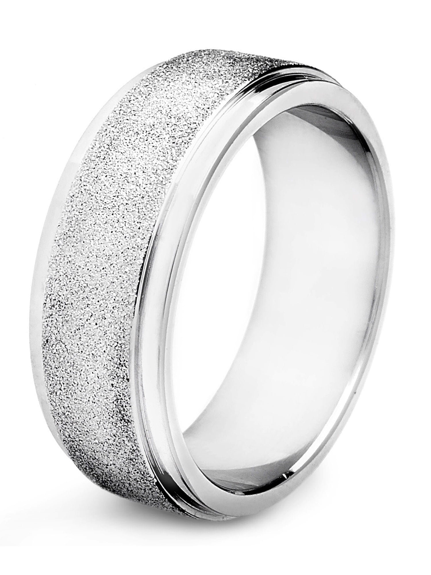Coastal Jewelry Stainless Steel Sandblasted Finish Ring (4mm)