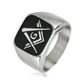 thumbnail image 1 of West Coast Jewelry Men's Masonic Shield Two Tone Steel Ring, 1 of 4
