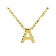 Coastal Jewelry Women's 18k Gold Overlay Initial Necklace (18") - Letter A
