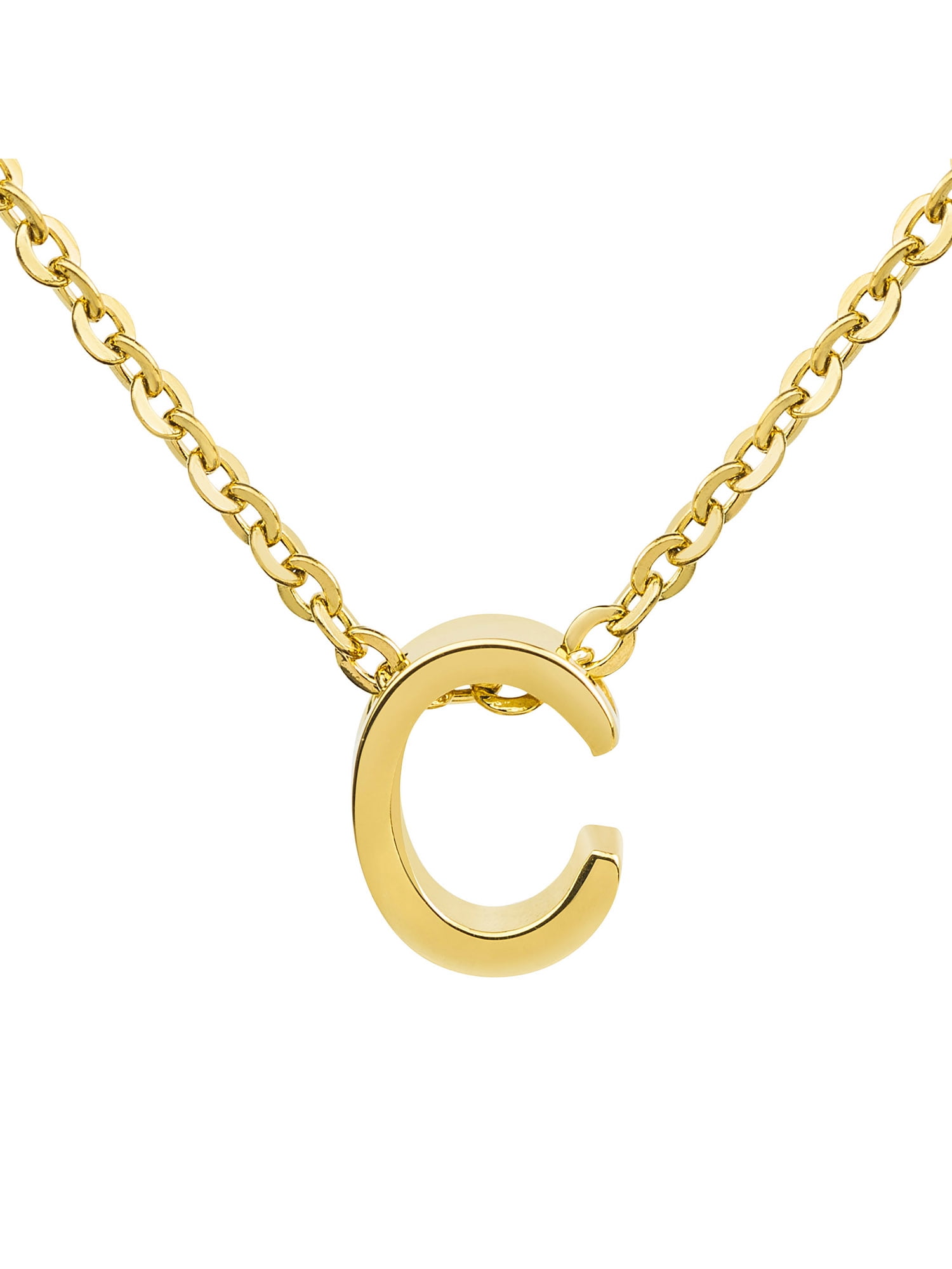 Coastal Jewelry Women s 18k Gold Overlay Initial Necklace 18