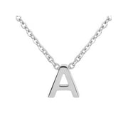 ELYA Jewelry Women's Initial Stainless Steel Necklace (18") - Letter A