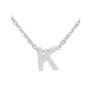 Coastal Jewelry Women's Initial Stainless Steel Necklace (18") - Letter Q