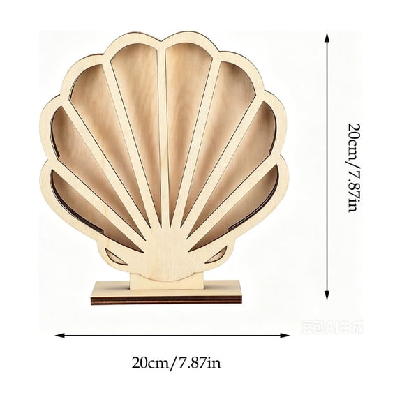 Coastal Keepsake Display Box Wooden Shadow Box with Clear Window Beach Theme Tabletop Organizer for Shells Souvenirs Living Room Decor Virelaxpo
