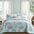 thumbnail image 1 of Coastal King Quilt Set Starfish - Soft Microfiber Lightweight 3-Piece for All Season (1 Quilt, 2 Pillow Shams), 1 of 9