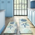 thumbnail image 1 of Coastal Kitchen Mat Set of 2-0.4 Inch Thick PVC Anti-Fatigue Beach Nautical Kitchen Rugs Non-Slip Cushioned Comfort Kitchen Floor Mats for Standing, Sink Laundry Office, 17.3"x28"+17.3"x47", 1 of 6