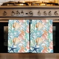 thumbnail image 1 of Coastal Kitchen Towels Set of 2, Nautical Summer Beach Coral Starfish Shell Absorbent Dish Towels for Kitchen, Microfiber Hand Towel, Quick Drying Tea Towel for Cleaning Decorative Dishcloths, 1 of 7
