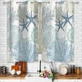 thumbnail image 1 of Coastal Kitchen Window Curtains Grommet Drapes Nautical Beach Themed Thermal Insulating 50% Light Blocking Privacy Curtain for Kitchen, 2 Panels Set, 26x36 Inches, 1 of 6