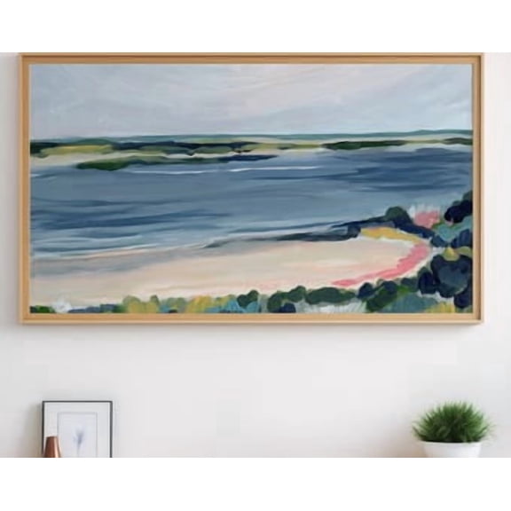 Coastal Landscape Painting For Samsung Tv Print Poster Home Decor Office Wall Art
