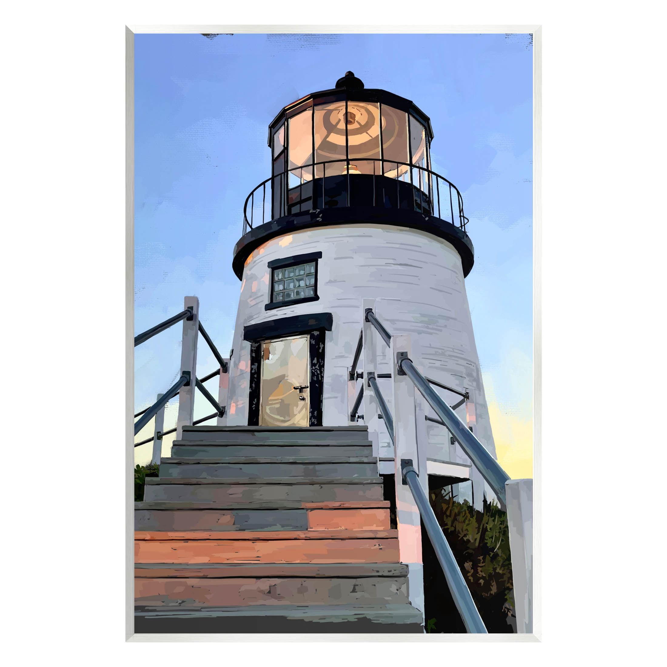 Coastal Lighthouse Beacon Coastal Graphic Art Unframed Art Print Wall Art