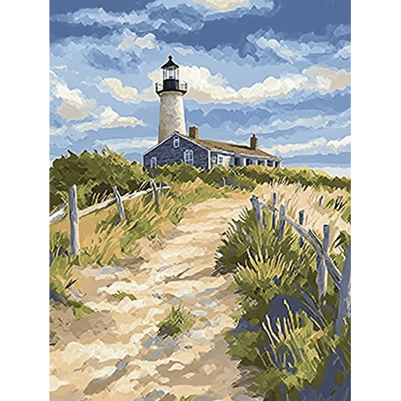Coastal Lighthouse Canvas Wall Art Suitable for Living Room Bedroom Office Hallway and Bathroom Decoration.
