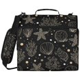 thumbnail image 1 of Coastal Line Art Printed Zipper Binder with Handle&Shoulder Strap 2 inch 3 Ring 500+300 Sheet Capacity File Folder Organizer, 1 of 8