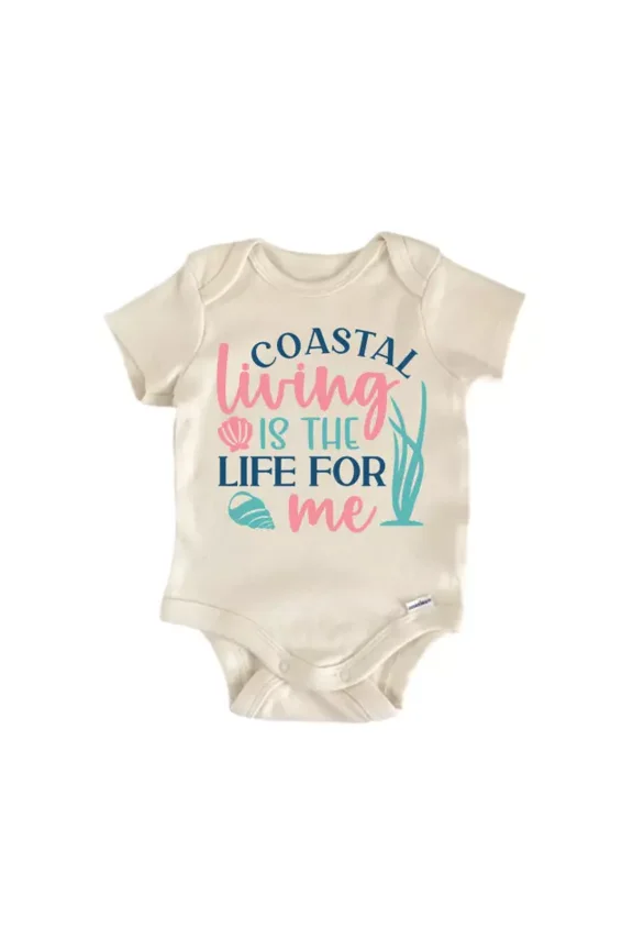 Coastal Living Beach Ocean Baby Boy Girl Clothes Infant Bodysuit Cute Newborn Cute Baby Onesie, BABY BODYSUIT LAT 4424