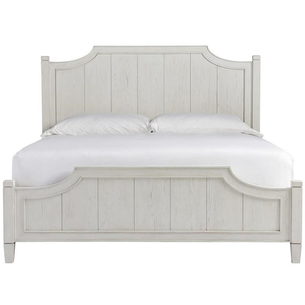 King Cream Oak Coastal Poster Bed with Slats