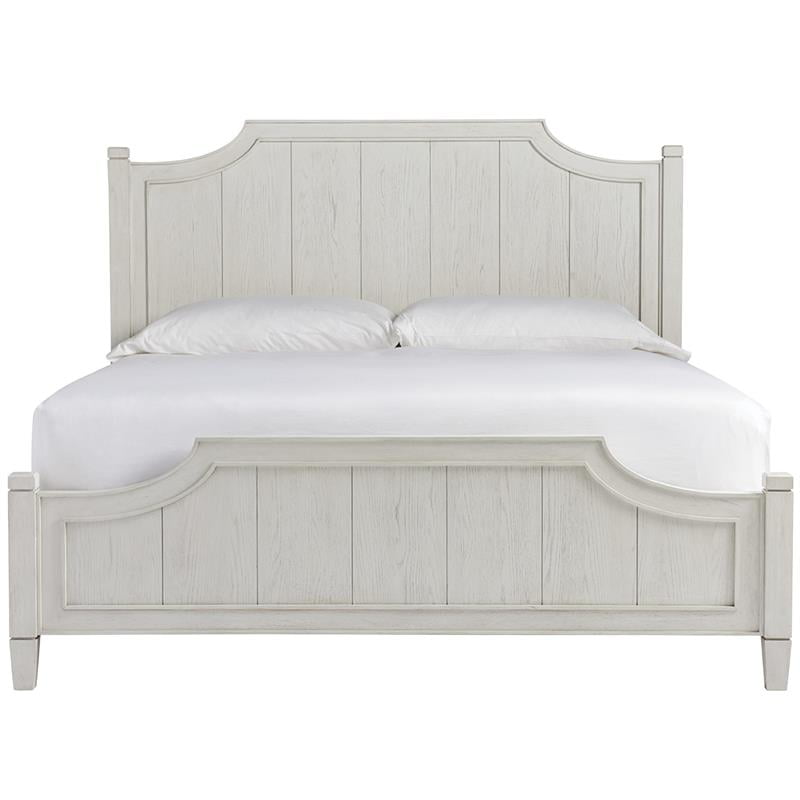 King Cream Oak Coastal Poster Bed with Slats