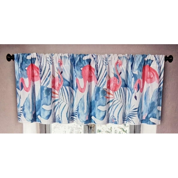 Coastal Living FLAMINGO Window Valance, 72" x 16" by DeLeon