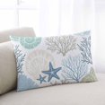 thumbnail image 1 of Coastal Lumar Pillow Covers, Summer Beach Nautical Coral Starfish Soft Breathable Throw Pillow Cases with Invisible Zipper, Decorative Pillowcase Pillows Protectors for Sofa Bed Chair 16"x24", 1 of 9
