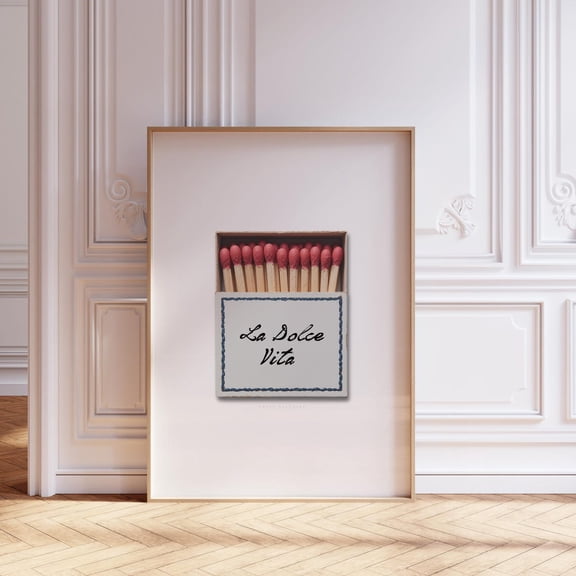 Coastal Matchbox Print La Dolce Vita Trendy Wall Art, Unframed Poster