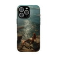 thumbnail image 1 of Coastal Mermaid on Sunlit Rocks Ocean Fantasy Case with iPhone 17 to 11 Pro Max, 1 of 2