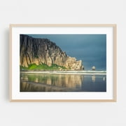 Coastal Monument - Morro Bay California Photography Landscape Coastal Ocean Nature Beach Scenic Mountain Oak Framed Wall Art Print 5 x 7 inches