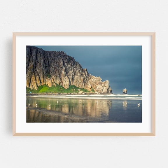 Coastal Monument - Morro Bay California Photography Landscape Coastal Ocean Nature Beach Scenic Mountain Oak Framed Wall Art Print 5 x 7 inches
