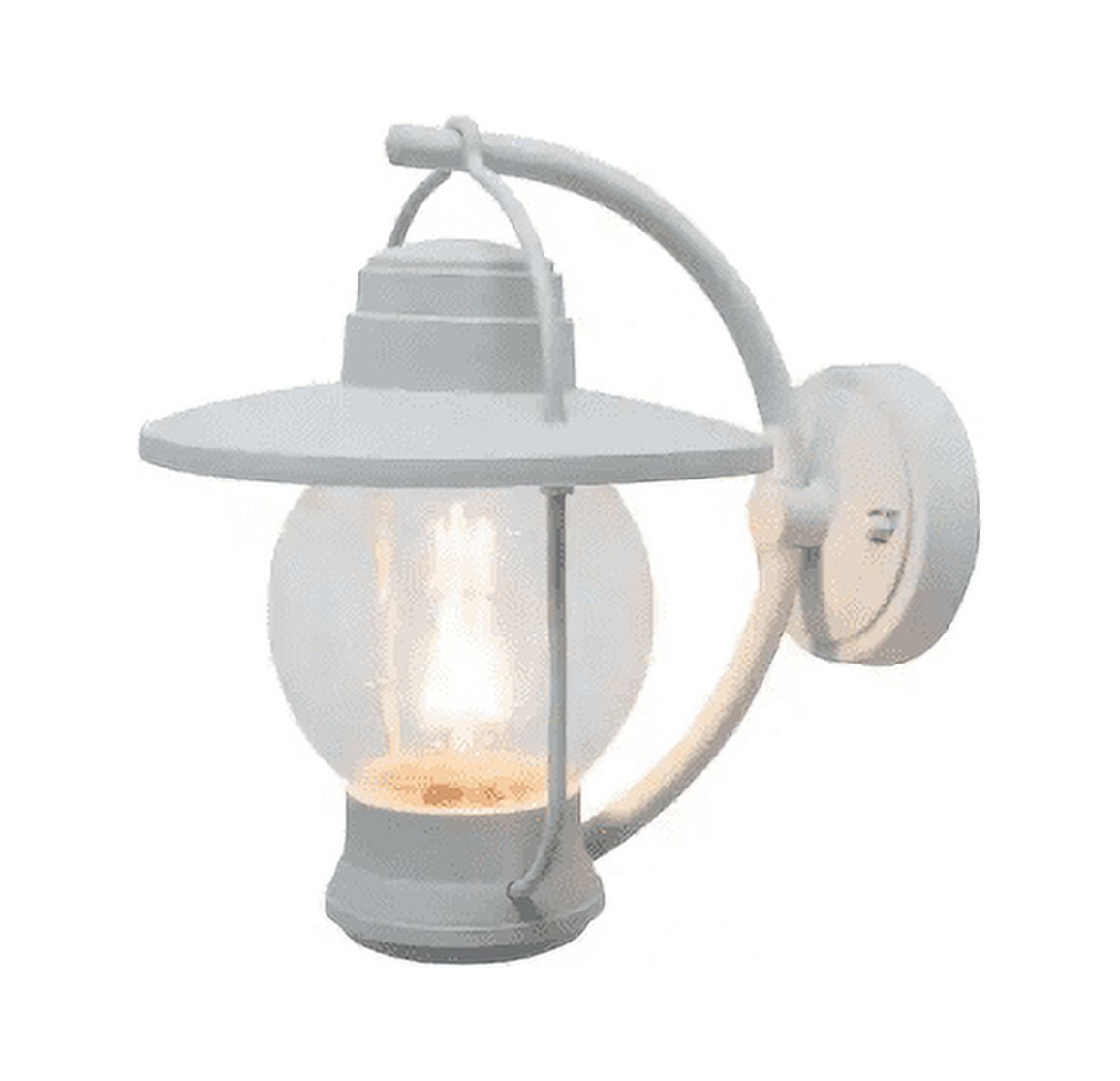 Coastal Nantucket 1-Light White - 8" Wall Lantern