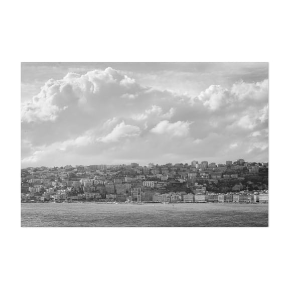 Coastal Napoli B&W - Naples Campania Italy Photography Unframed Wall Art Print 5 x 7 inches