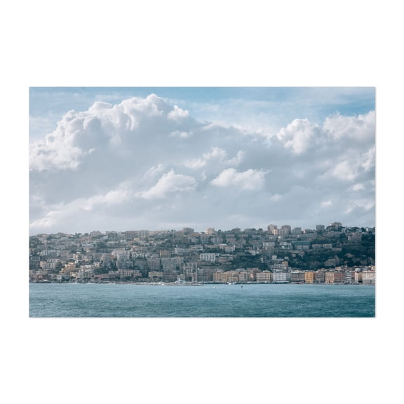 Coastal Napoli - Naples Campania Italy Photography Cityscape Skyline Coast Harbor Travel Poster Architecture Scenic Unframed Wall Art Print 4 x 6 inches