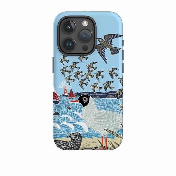 Coastal Nature Seagulls and Seals Phone Case for iPhone 11 12 13 14 15 16 Pro Max