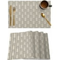 thumbnail image 1 of Coastal Nautical Anchor Placemats Set of 6,Washable Woven Burlap Cloth Fabric Placemat for Square/Rectangle/Round/Oval Dining Table,Easy Clean Place Mats for Toddlers,Kids Geometric Abstract Stripes, 1 of 1