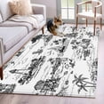 thumbnail image 1 of Coastal Nautical Area Rugs 3'x5', Washable Small Throw Rugs for Living Room Bedroom, Summer Ocean Sea Corals Palm Trees Indoor Outdoor Rug Non-Slip Low Pile Carpet Runner Reversible Floor Mats, 1 of 8