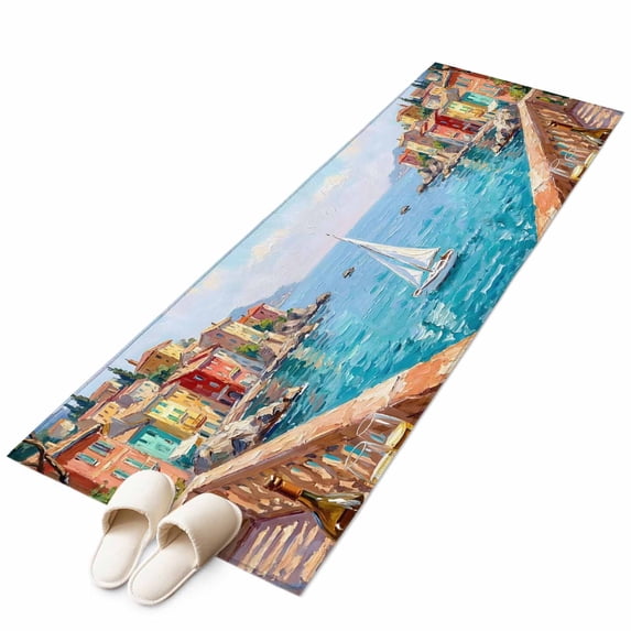 Coastal Nautical Kitchen Runner Rug 2x6 Washable Runners for Hallway ...