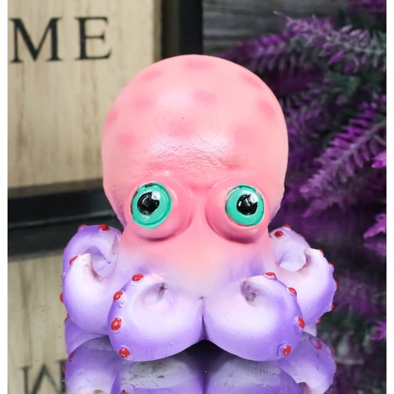 Coastal Nautical Marine Colorful Cephalopod Sea Octopus Ocho Mini Figurine